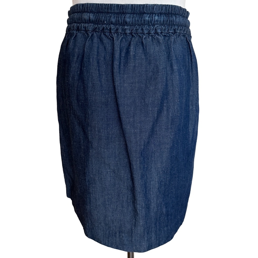 Ann Taylor Petite Chambray Drawstring Skirt - Picture 8 of 8